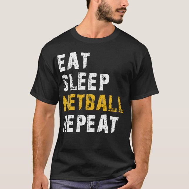 Camiseta comer netball de dormir (Anverso)