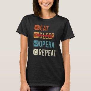 Camiseta Comer Ópera de sueño de repetición de ópera 1