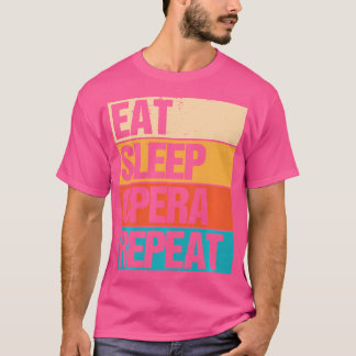 Camiseta Comer Ópera de sueño repetir cantante Lover Retro 