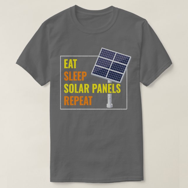 Camiseta Comer Paneles solares de sueño Sol fotovoltaico (Diseño del anverso)
