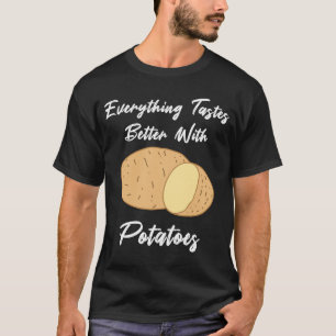 Camiseta Comer papas diciendo cocinar verduras