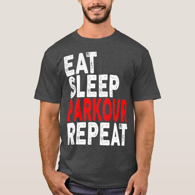 Camiseta Comer Parkour de suspensión de sueño Tee de repeti (Anverso)