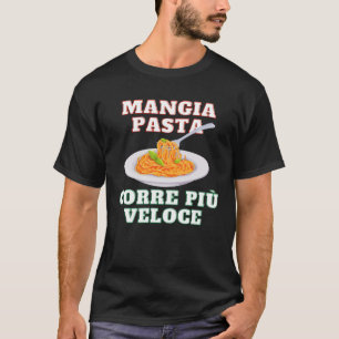 Camiseta Comer pasta corriendo más rápido