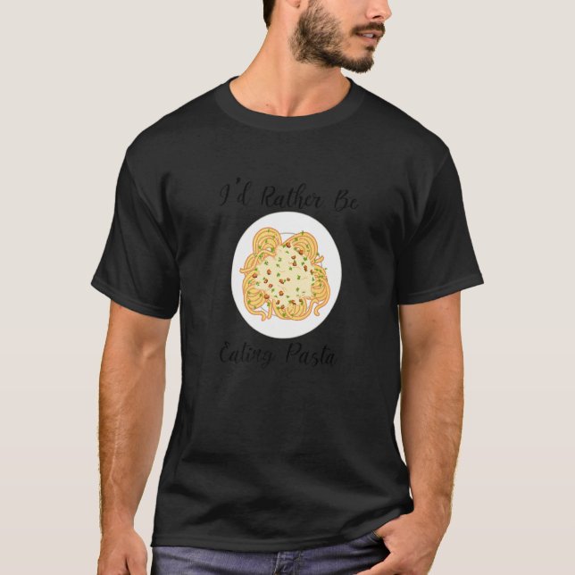 Camiseta Comer pasta spaghetti comida italiana (Anverso)