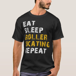 Camiseta comer patinaje sobre rodillos para dormir