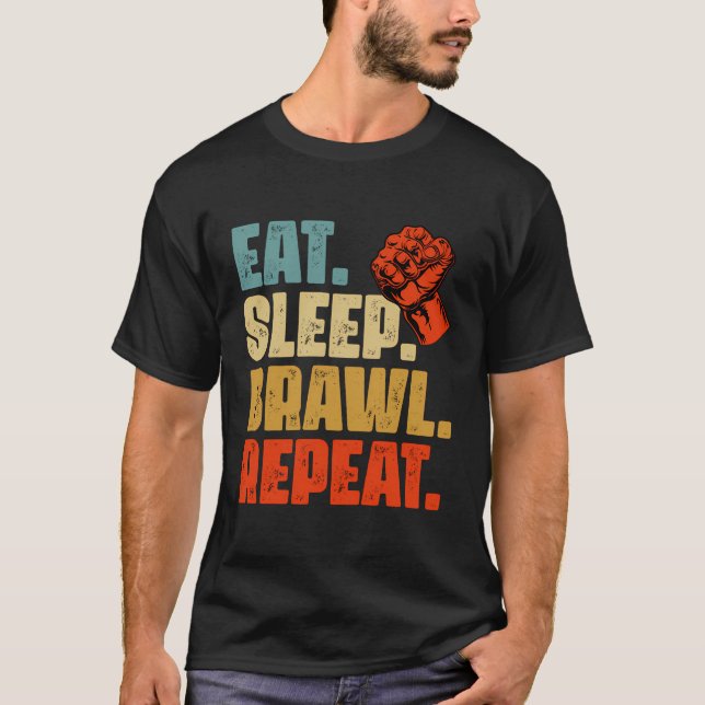 Camiseta Comer Peleas De Sueño Repitiendo A Los Rentadores  (Anverso)