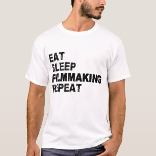 Camiseta Comer película de sueño haciendo repeticiones