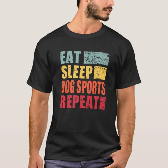Camiseta Comer Perro dormido Deportes Repetición Prima (Anverso)