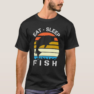 Camiseta Comer Pescado De Sueño Repetir El Amor A Pescar Pe
