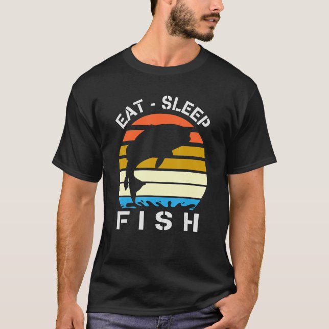 Camiseta Comer Pescado De Sueño Repetir El Amor A Pescar Pe (Anverso)