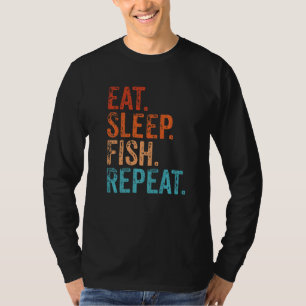 Camiseta Comer Pescado de Sueño Repetir El Pescador Gracios