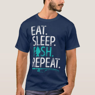 Camiseta Comer pescado de sueño repetir pesca divertida