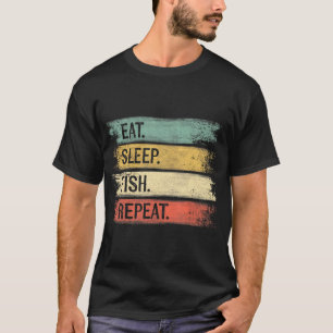 Camiseta Comer Pescado de Sueño Repetir Pesca Graciosa Pesc