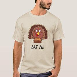 Camiseta Comer Pie Con La Turquía Del Día De Gracias