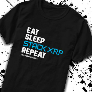 Camiseta Comer Pila De Dormir Gracioso Meme De Crypto De XR