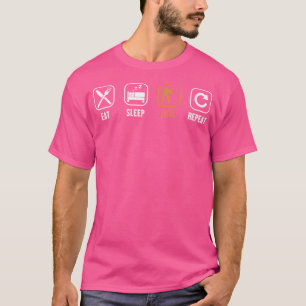 Camiseta Comer Piscina Sleep Piscina Bolas de repetición Pi