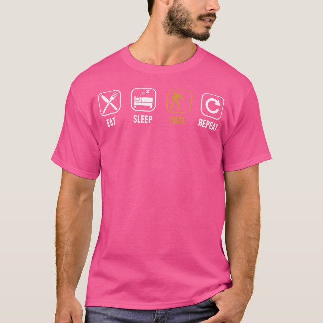 Camiseta Comer Piscina Sleep Piscina Bolas de repetición Pi (Anverso)