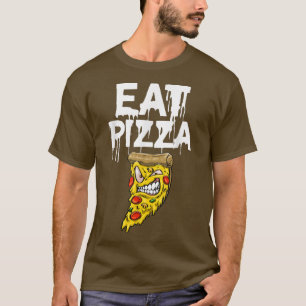 Camiseta Comer pizza divertida y sabrosa pizza de amor T-S