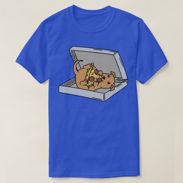 Camiseta Comer Pizza Ginger Dog  (Diseño del anverso)