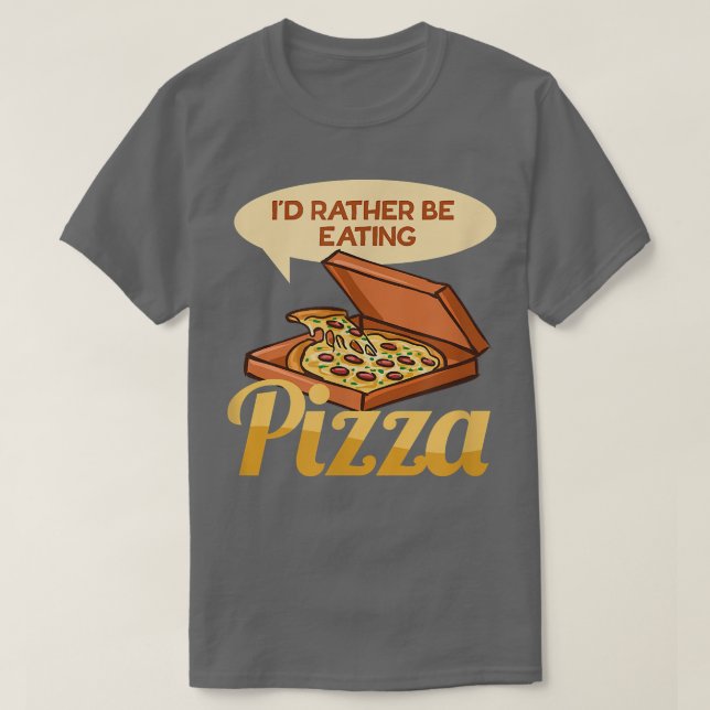 Camiseta Comer Pizza Irónico Diciendo Hobby Pizza Chef (Diseño del anverso)