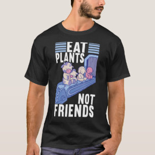 Camiseta Comer Plantas No Amigos Vegan Veggie Vegan Dieta