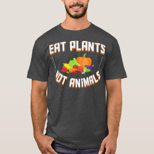 Camiseta Comer Plantas No Animales Diseño Gráfico Vegan Gua