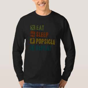 Camiseta Comer Popsicles De Sueño Repetir Vacaciones Tropic