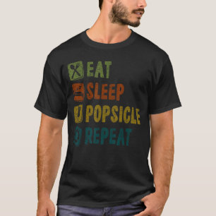 Camiseta Comer Popsicles De Sueño Repetir Vacaciones Tropic