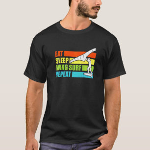 Camiseta Comer Relieve metalizado de ala de sueño repitiend