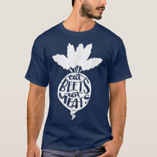Camiseta Comer remolacha no carne Vegetariano Veganism V