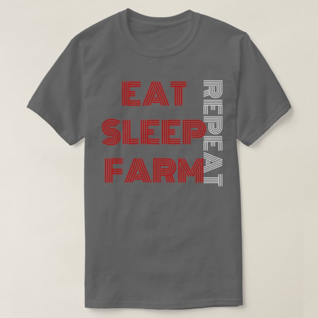 CAMISETA COMER REPEA DE GRANJA DE DORMIR (Diseño del anverso)