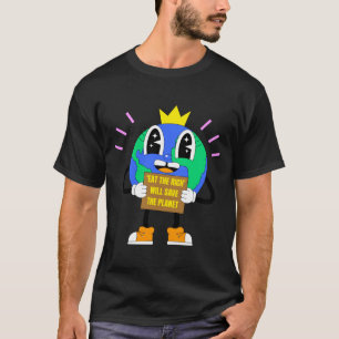 Camiseta Comer rico salvará el planeta tierra protesta
