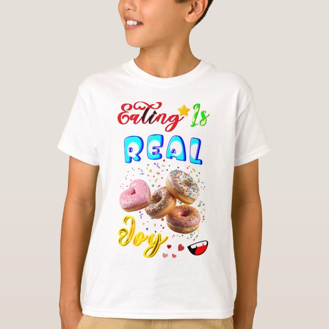 Camiseta Comer ropa es una alegría real (Anverso)