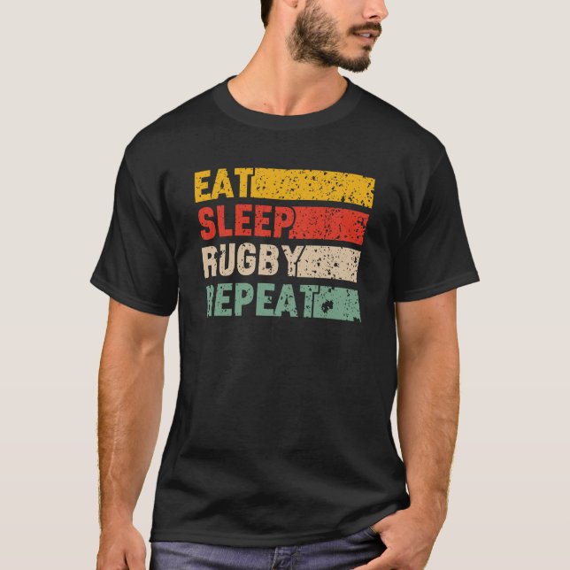 Camiseta Comer Rugby de sueño repetido (Anverso)