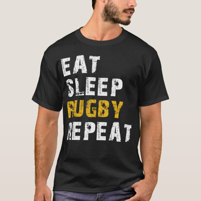 Camiseta comer rugby dorado (Anverso)