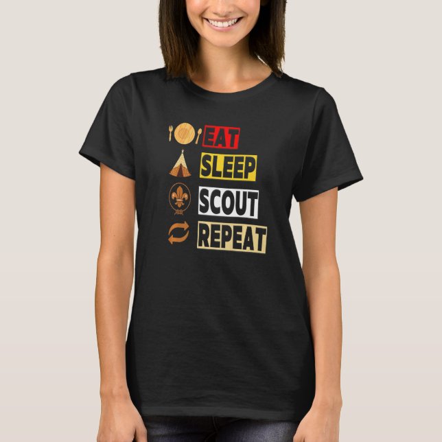 Camiseta Comer Scout Repetir El Escultismo Único Para Los H (Anverso)