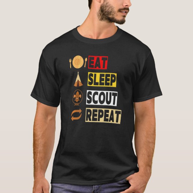 Camiseta Comer Scout Repetir El Escultismo Único Para Los H (Anverso)