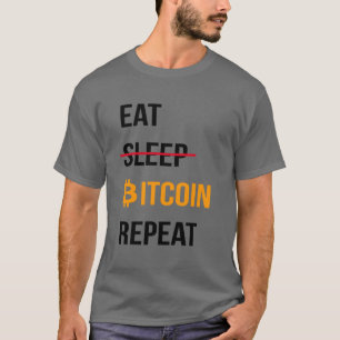 Camiseta Comer sin suspensión Bitcoin repetir
