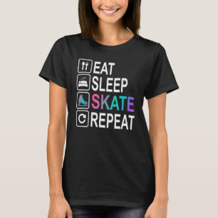 Camiseta Comer Skate de Sueño Repetir patinaje sobre hielo