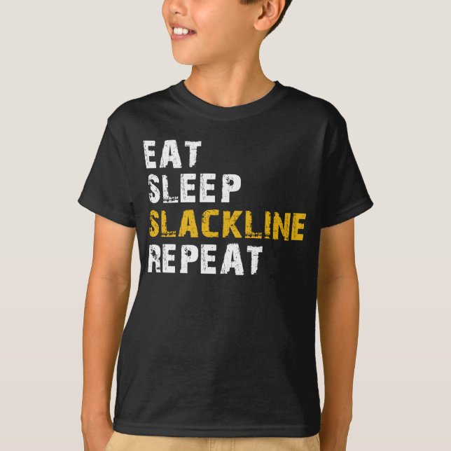 Camiseta comer slackline de sueño (Anverso)