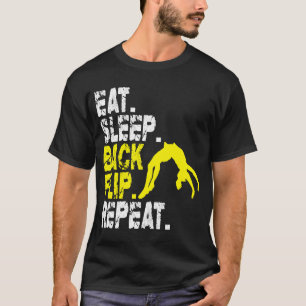 Camiseta Comer Sleep Back Flip Repetir Gimnasia Acrobat