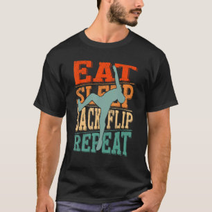 Camiseta Comer Sleep Backflip Repetir Acrobat Gymnastics Gy