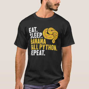 Camiseta Comer Sleep Banana Ball Python Repetir la pelota d
