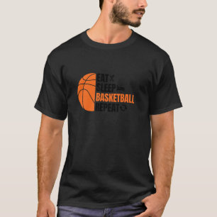 Camiseta Comer Sleep Basketball Repetir Bball Player Sports
