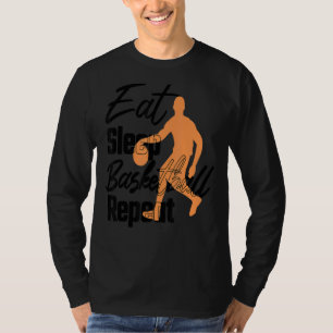 Camiseta Comer Sleep Basketball Repetir El Amor Para Jugar