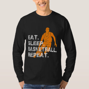 Camiseta Comer Sleep Basketball Repetir el baloncesto