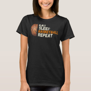 Camiseta Comer Sleep Basketball Repetir, Fun Basketball Fan