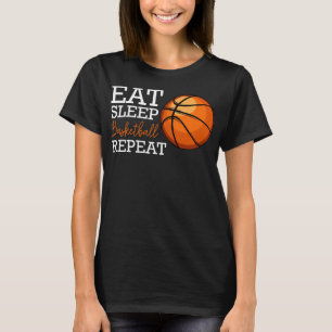Camiseta Comer Sleep Basketball Repetir Funny Jugador Entre