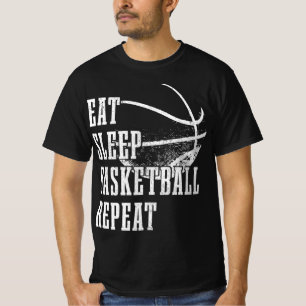 Camiseta Comer Sleep Basketball Repetir jugador de balonces