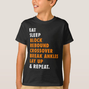 Camiseta Comer Sleep Basketball Repetir regalo divertido pa